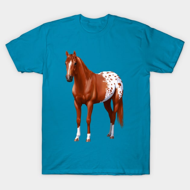 Chestnut Sorrel Quarter Horse Appaloosa Stallion T-Shirt by csforest